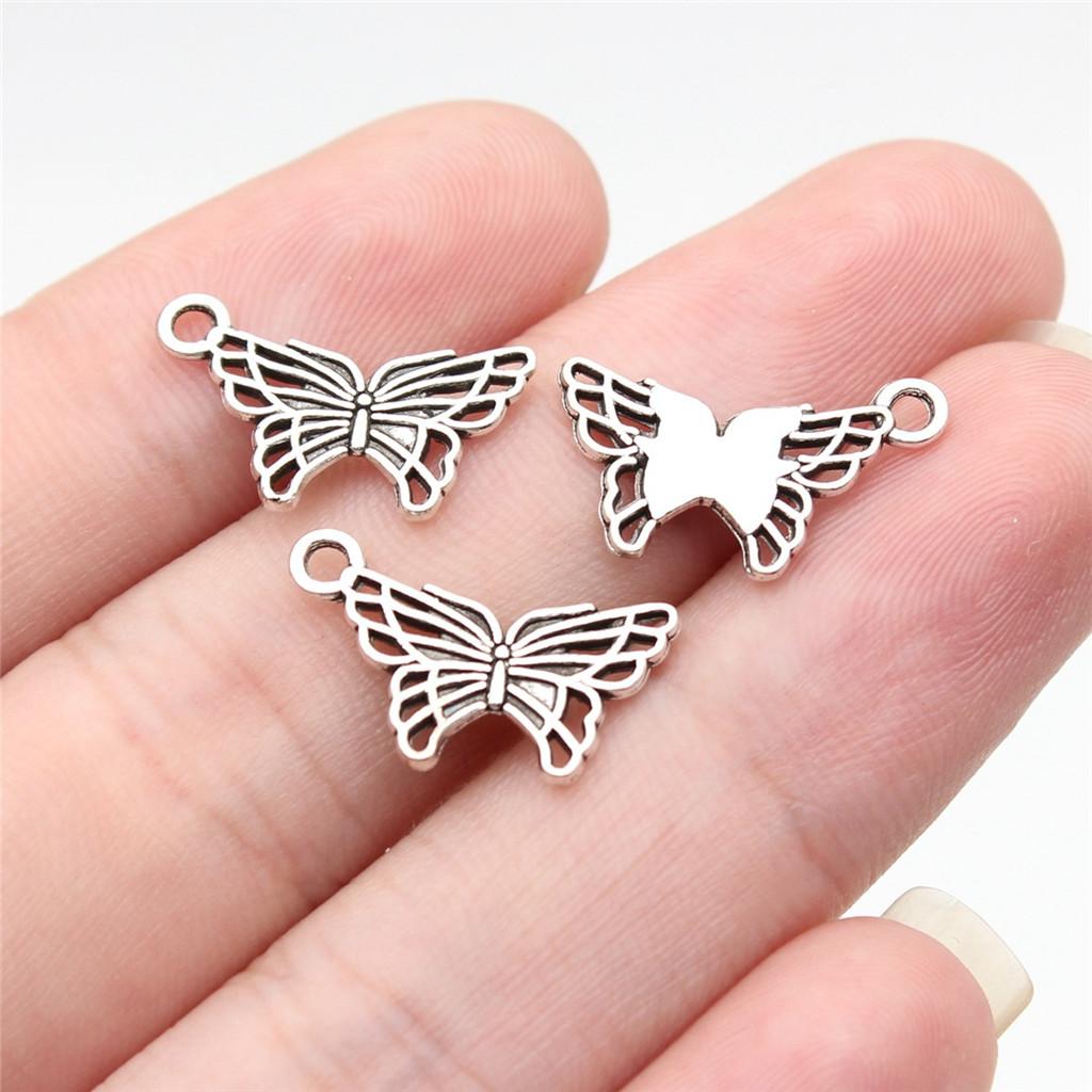 Charms Small Butterfly Pendants Wedding Jewelry Findings ZC114