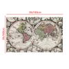 Vintage World Map Double Hemisphere Antique Canvas Wall Art Poster Prints for Living Room Decor Office Study Hanging Aesthetic Map