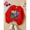 Kids Long‑Sleeve Crewneck Sweatshirt, Cute Dragon Reading Adventure Books Print,Daily Casual Top for Spring & Autumn