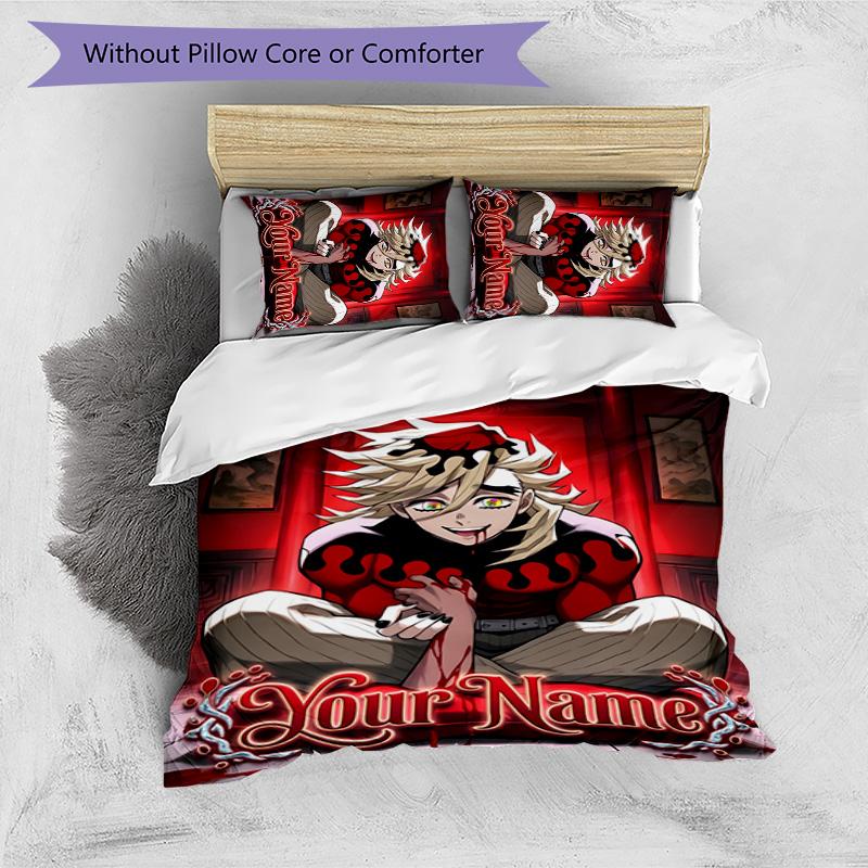 3pcs douma Cover Set - Personalized Name, HD Printed Bedding with 1 Cover and 2 Pillowcases - Perfect for Home Decor, Easy Care