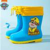 Paw Patrol Children's Rain Boots Cartoon Cuffed Fleece-Lined Rain Shoes All-Season Universal Water Shoes Boys and Girls Non-Slip Waterproof Rubber
