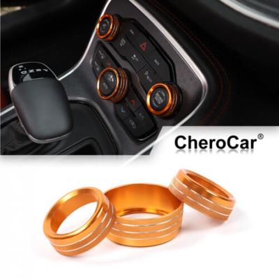 Air Condition AC Radio Switch Trim Ring For Dodge Charger/Challenger 15+ Orange
