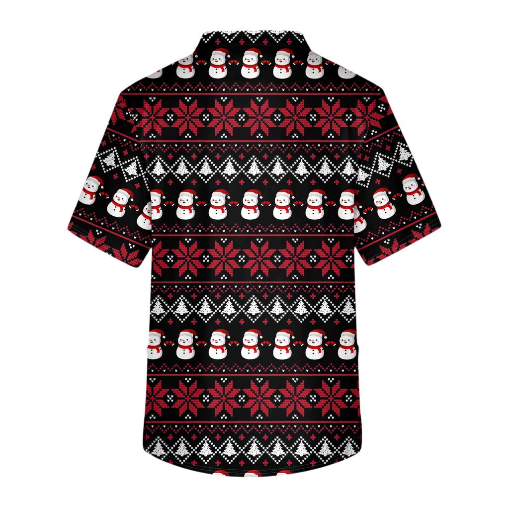 Herren Casual Kurzarm V-Ausschnitt Bedrucktes Fronttaschen-Top