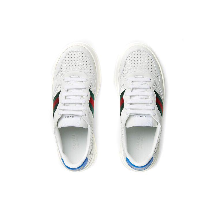 Gucci Chunky B Low Top Stylish Skateboarding Shoes Women's White Blue 670415 UPG10 9060