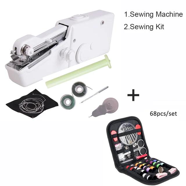 Portable Mini Sewing Machines Needlework Cordless Hand-Held Clothes Useful Portable Sewing Machines Handwork Tools Accessories