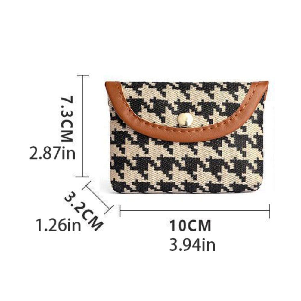 Zipper Coin Purse Fashionable Handbag Women Mini Ultra-thin Short Style Small Purse Large Capacity Key Card Bag Square Coin Bag