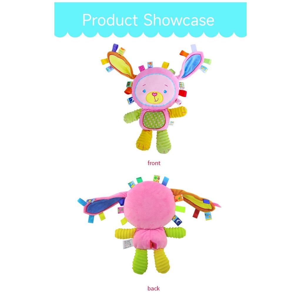 Baby Fill In Soft Plush Toy Cartoon Animal Elephant Monkey Plush Bell Rattles Toy Children Placation Toy Sleeping Companion Toys