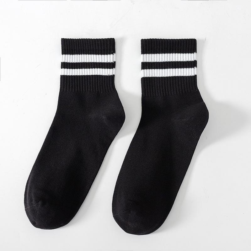 Fall/Winter Women's Pure Cotton Short Socks for Exercise Anti-odor Absorbent Sweat-Resistant Autumn Cotton Stockings Mid-Calf Socks