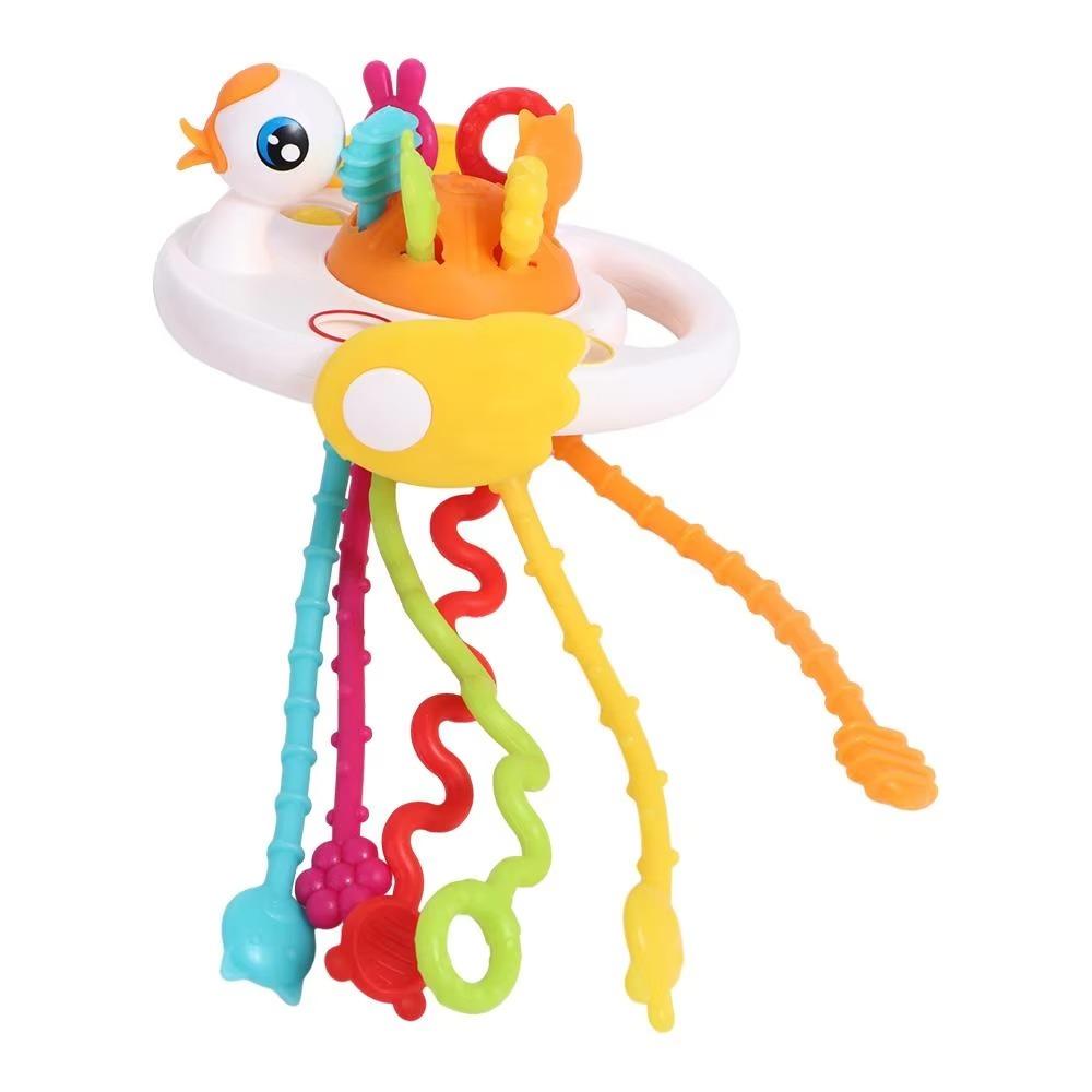 1 Buc Jucărie Educativă pentru Copii cu Șnur de Tras Jucărie UFO Drăguță Jucărie Montessori Durabilă pentru Bebi