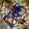 Tropical Ocean Colorful Fish Theme polyester microfiber beach towel is highly absorbent, suitable for swimming and beach outings
