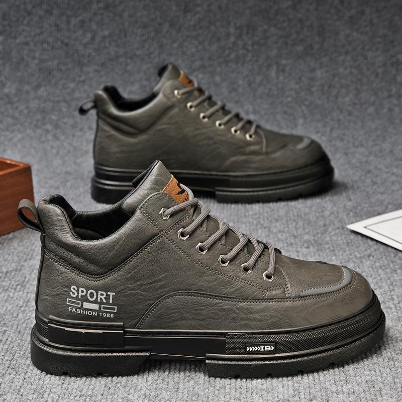 Nuovi stivali Martin alti da uomo alla moda autunno e inverno per studenti maschi e ragazzi, scarpe da lavoro con suola morbida, protezione del lavoro, sneakers Martin