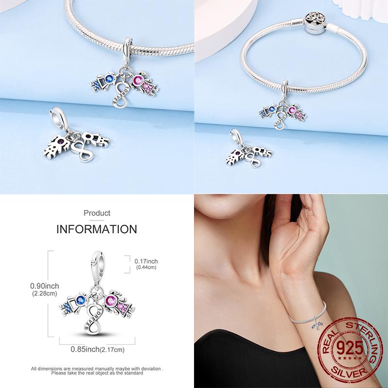 Copper Love Heart Shape Charm Beads Lover Girl Boy Dangle Fit Bracelet Necklace Jewelry Marking