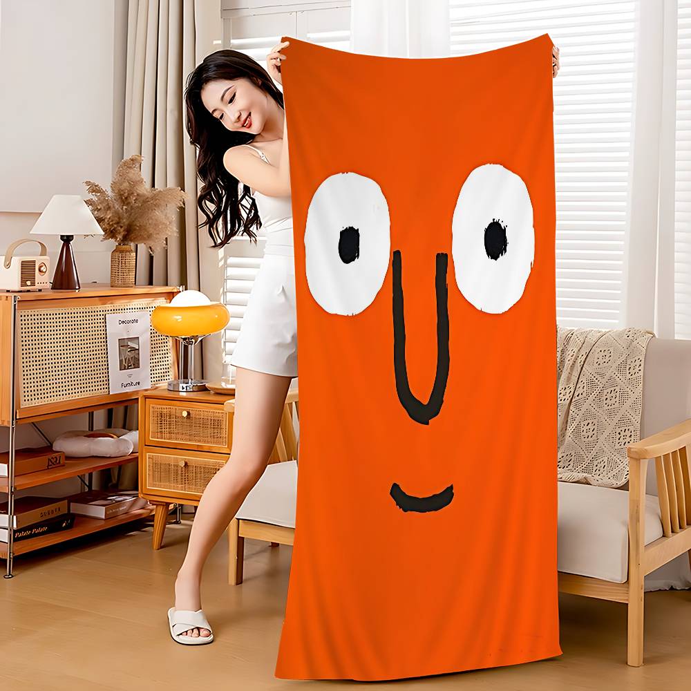 French Illustrator J-Jean Art Jullien Microfiber Blanket Quick Drying Beach Towels Oversized Printing Super Absorbent Pool