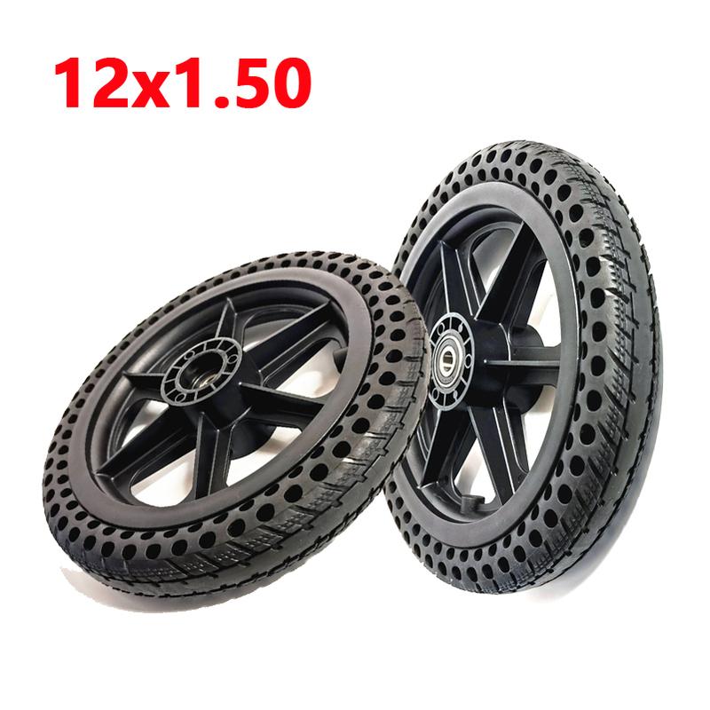 12 Inch * 1.5 Elderly Scooter Electric Wheelchair Tire Front Wheel x1.50 Honeycomb Solid Assembly