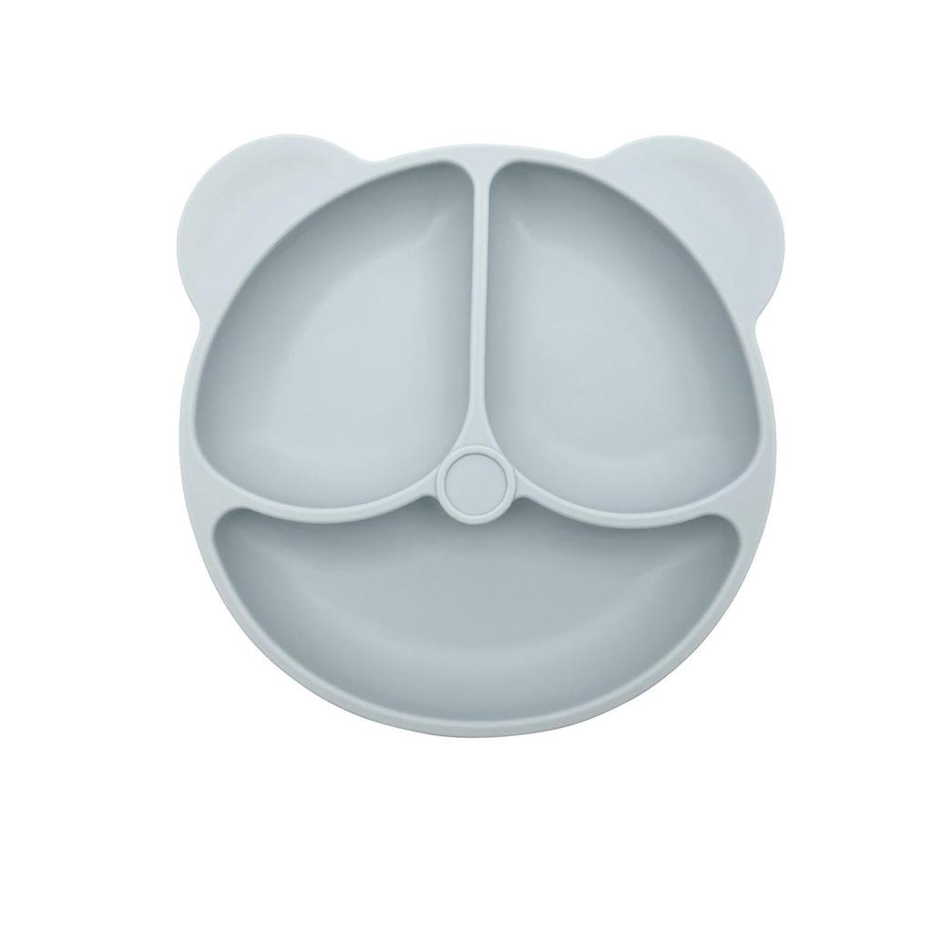 Little Bear Silicone Suction Plate & Bib Set for Infants and Toddlers