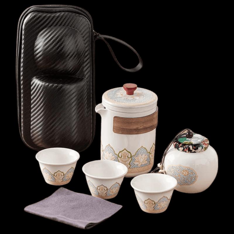 Portable Ceramic Kung Fu Tea Set