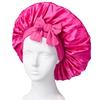 Extra Large Satin Bowknot Sleep Cap for Women's Hair Care