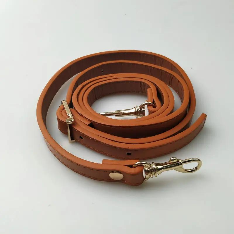 120cm Leder Schultertaschen Riemen Zubehör DIY Umhängetasche Verstellbar PU Tasche Gürtel Riemen Schwarzer Handtaschenriemen Silber Goldene Schnalle
