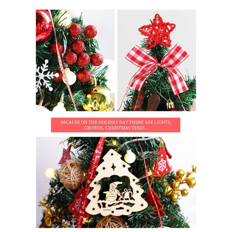 1Pcs Tabletop Christmas Tree with Bright LED Lights Home Decoration Accessories Stylish Holiday Present for Men Women