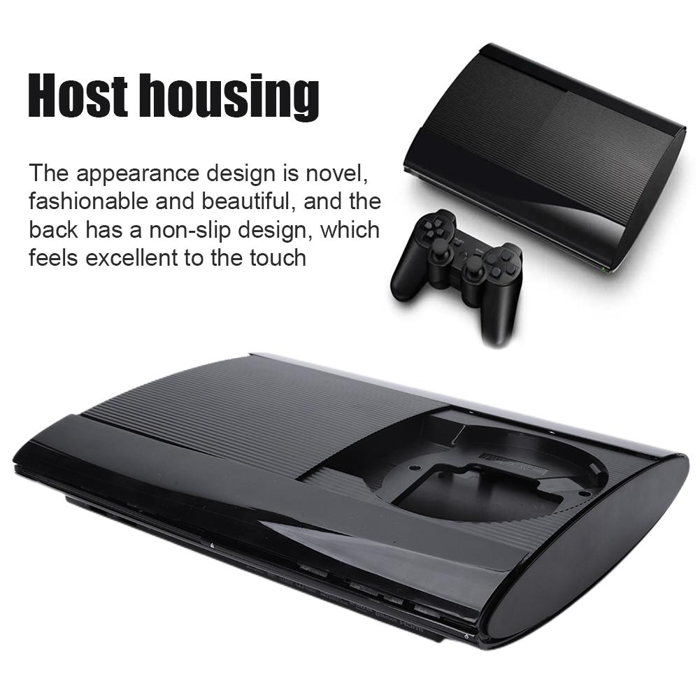 Complete Housing Shell Case Full Kit Game Console Case New Console Faceplate Cover Black with Screws for PS3 Super Slim 4K 4000