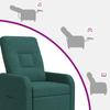 Massage Recliner Dark Green Fabric