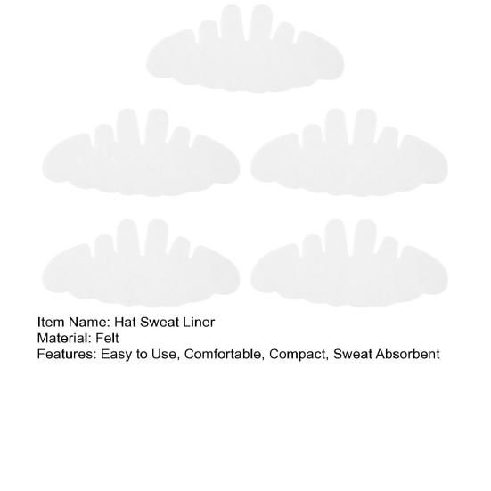 5 Pcs Hat Sweat Liner Washable Sweat Protector Liner Baseball Cap Inserts Flexible Felt Hat Brim Shaper for Sports Caps