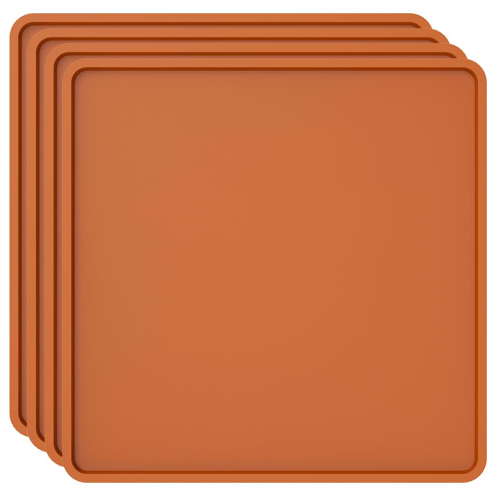 Silicone Dehydrator Mats with Raised Edge Non Stick Silicone Tray Liner 4Pcs/6Pcs 13.8×13.8 Inch Bakeware Baking Tray Mat Sheet