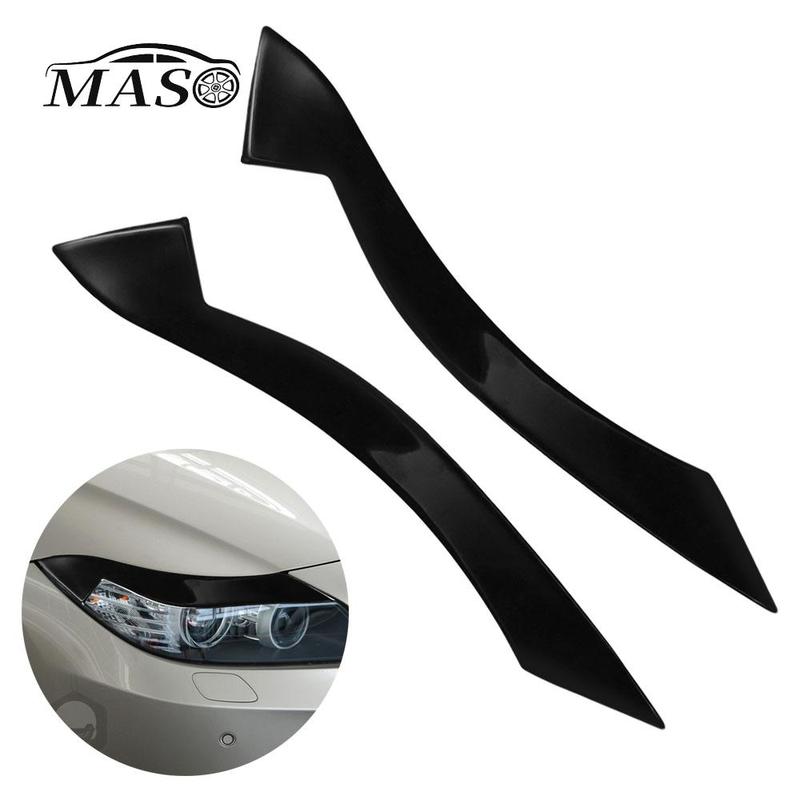 2 Stück Scheinwerfer-Augenbrauen-Lidabdeckung Zierleiste ABS Schwarz/Kohlefaser für BMW Z4 E89 2009 2010 2011 2012 2013 2014 2015