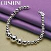 CHSHINE 925 Sterling Silver Beaded Chain Bracelet For Women Men Wedding Party Fashion Charm Jewelry