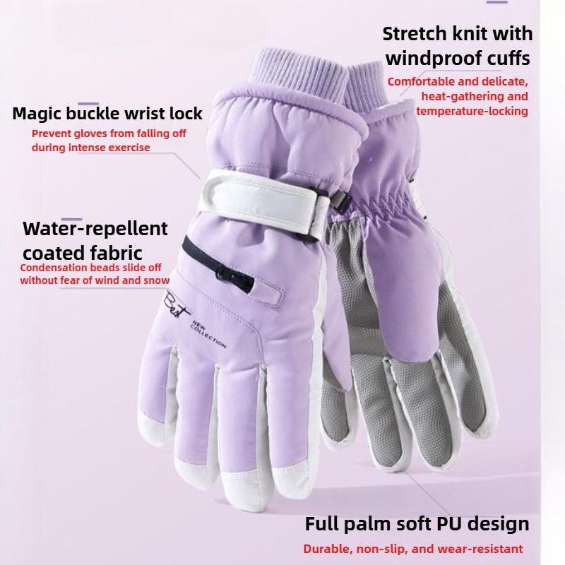 Winter Radhandschuhe Rutschfest Touch Skihandschuhe Snowboardzubehör Wasserdicht Tasche Warm Herren- und Damen Thermohandschuhe