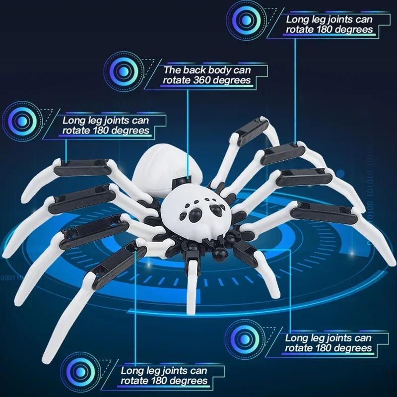 Mehrgelenkiger Beweglicher Roboter 3D-gedruckte Spinnenspielzeuge mit Saugfuß Modell Spielzeug Geschenk Weihnachten Dekompressionswerkzeug