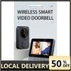 Wireless Doorbell with Camera and Intercom Video Doorbell with Screen for Home Night Version Speaking Video Door Ring Long Distance 4.3 Inches No Need