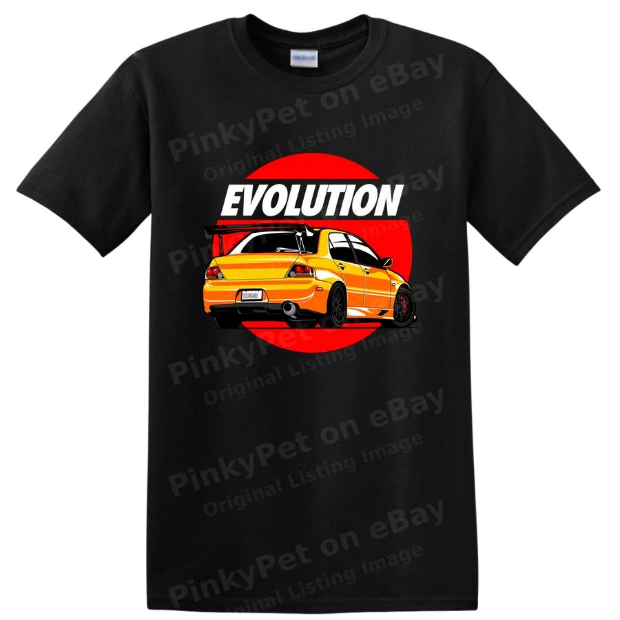 Evo Car T Shirt JDM Racing Fan Tee Cool Orange Car Design Vintage Style