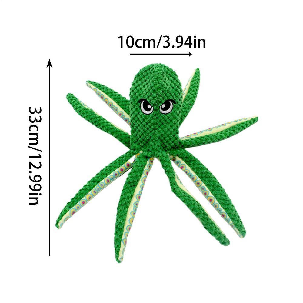 Small Squeaky Dog Toys Octopus Shaped Pet Chewer Indoor Pet Chew Doll For Tug-of-War Teething Training Aggressive Chewers