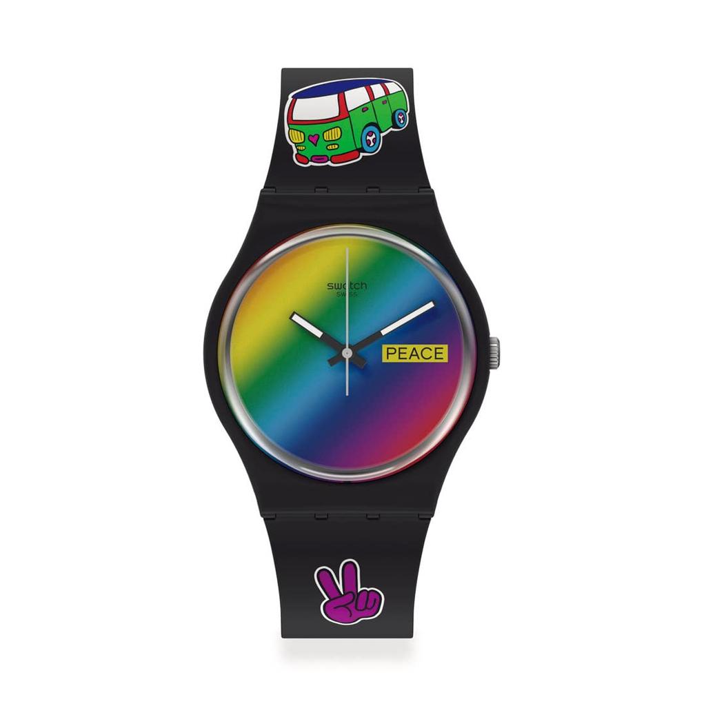 Swatch GO WITH THE 'BOW Gent SO31B101 Black Wristwatch
