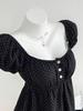 Summer 2026 Women's Polka Dot Puff Sleeve French Square Neck Slim Waist Top