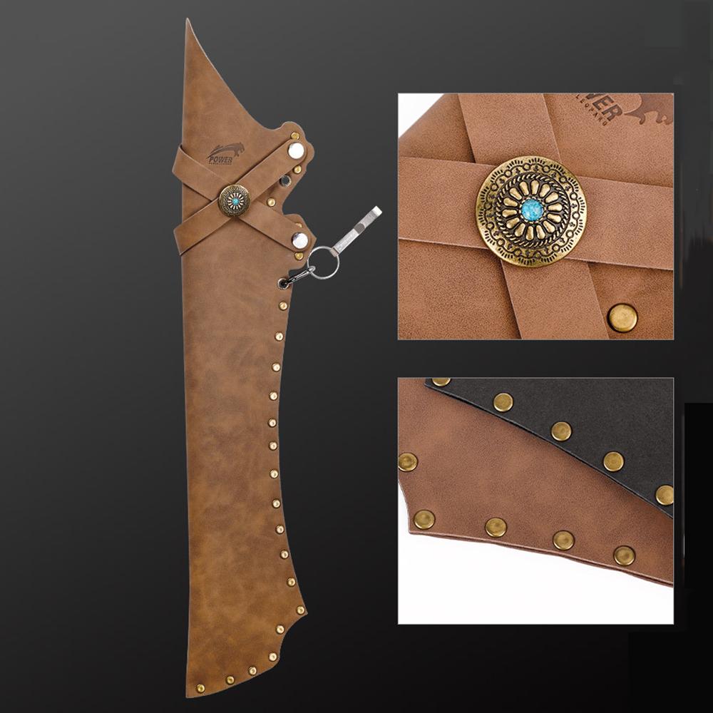 PU Leather Arrow Quiver Archery Bag( Brown Black) Retro Hunting Accessories For Outdoor Shooting 5