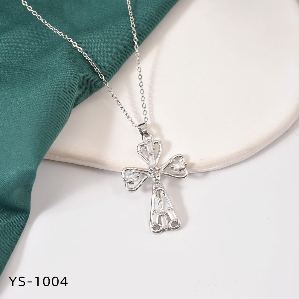 Fashion Trendy Titanium Steel Cross Necklace Women Luxury Versatile Accessory