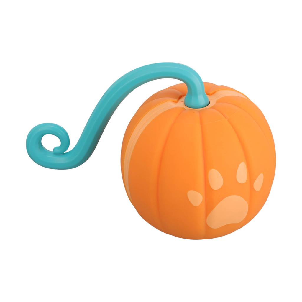 Automatic Rolling Ball 2 Speed Smart LED Light Emitting Electric Interactive Cat Toy for Cats Pumpkin