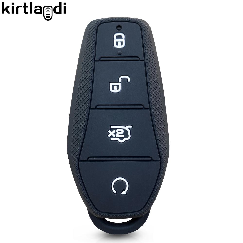 4 Buttons Silicone Car Key Cover Case Shell Keyring For Byd Song Pro Han Ev Max Tang Dm Qin Plus Yuan Dolphin E2