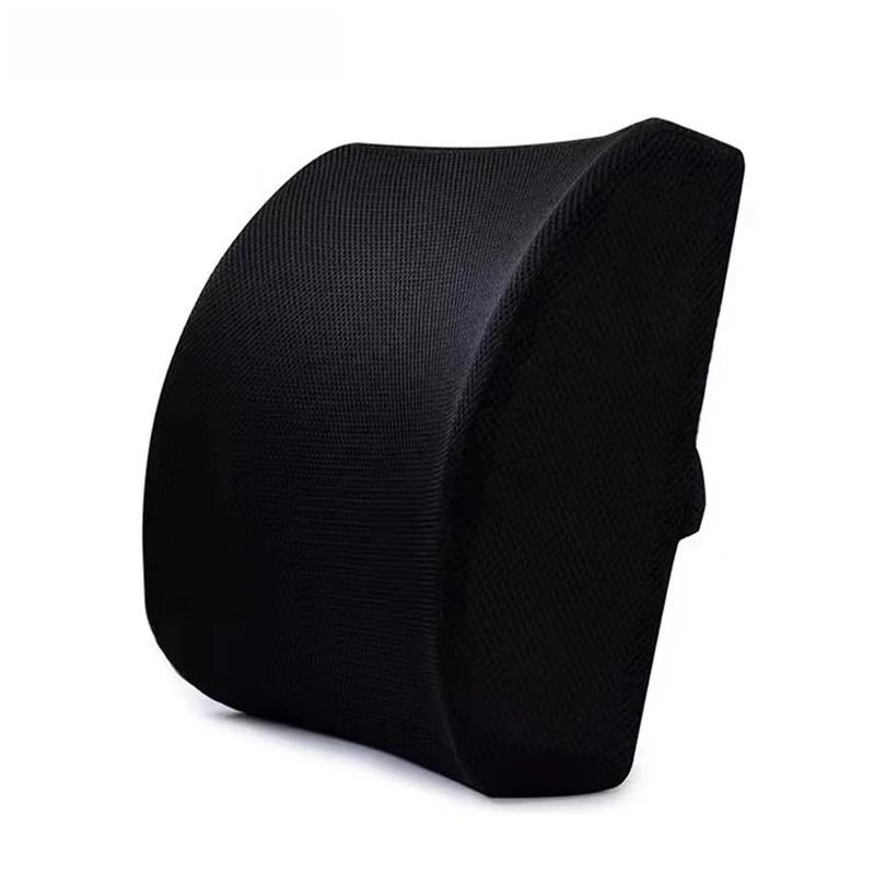 Memory Foam Car Lumbar Support Cushion Dual-Sided Waist Pillow for Auto Seat Back Pain Relief Home Office Chair Use - 2 Colors