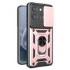 For Motorola Moto G86 Power 5G Case with Slide Camera Lid PC+TPU Kickstand Phone Cover