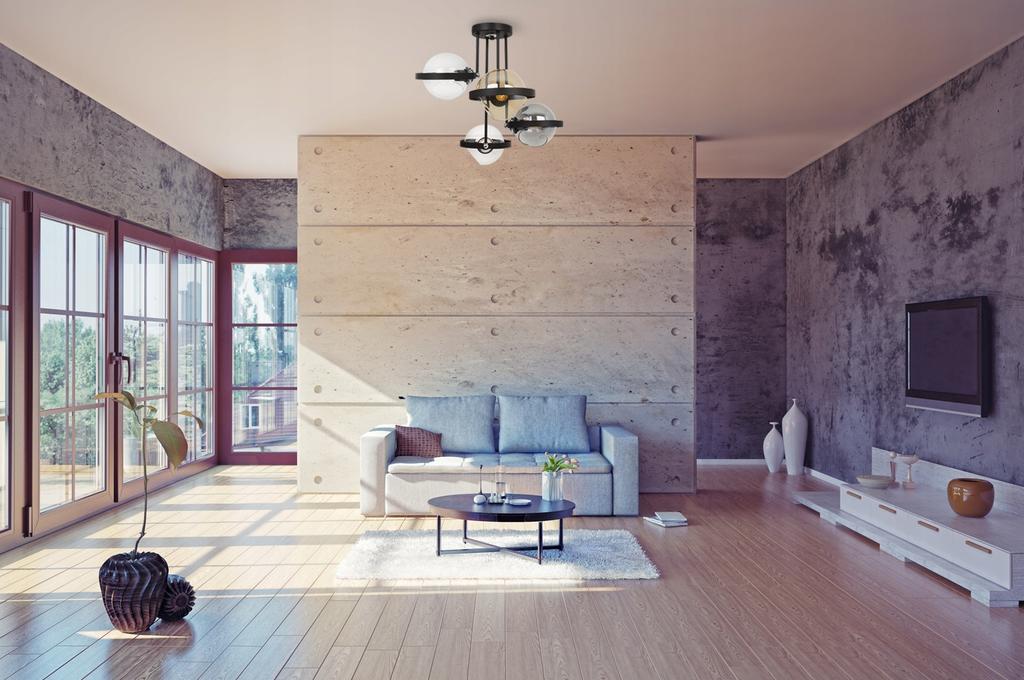 MODERN GLASS RING HANGING LAMP MIX