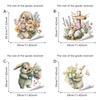 Easter Flower Rabbit Sticker PVC Festival Party Sticker New Wall Stickers  Window Decoration