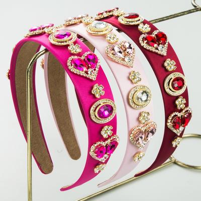 Mode Barock Glas Bohrer Liebe Valentinstag Stirnband Schlichte Hochwertige Luxus Haaraccessoires