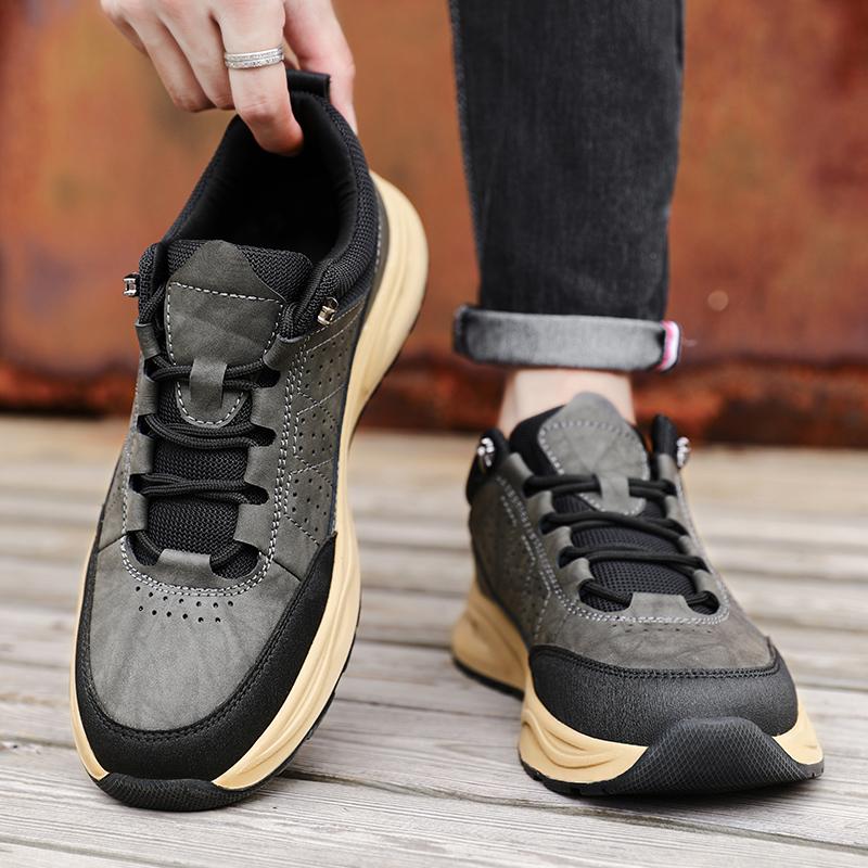 Fashion New Designer Male Tenis Masculino Versatile Leisure Walk Man Footwear Suede Leather Casual Shoe Non-Slip Comfy Mens Sneakers