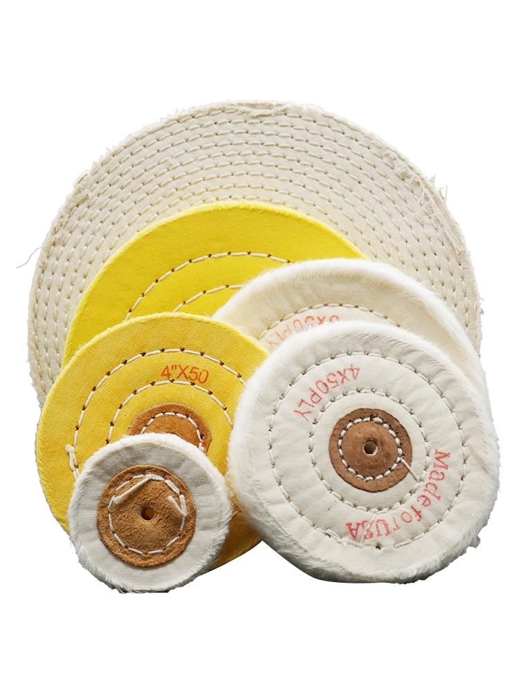 Yellow and White Cotton Cloth Polishing Wheel for Jewelry and Glue Removal