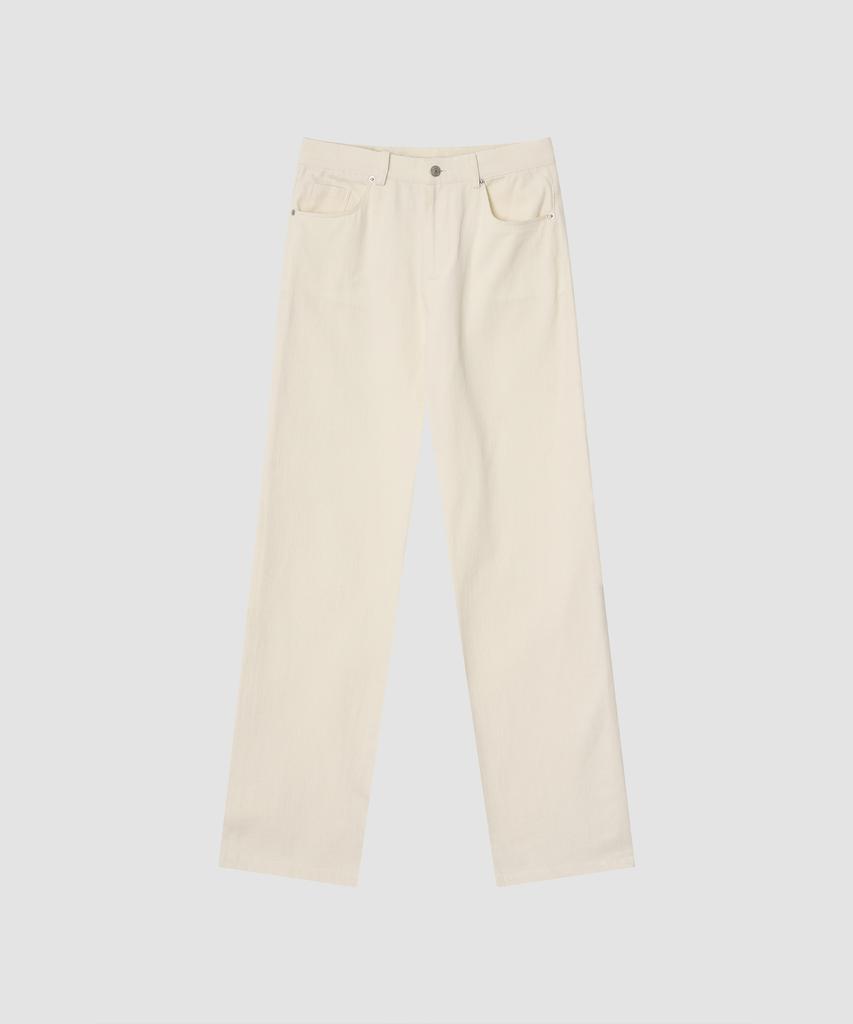 Deolil Pale Cotton Pants_Cream