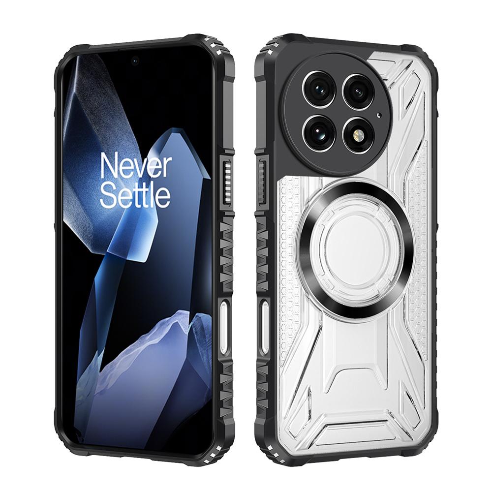 KEYSION Transparent Magnetic Case for OnePlus 13 5G Soft Silicone+PC Heavy Duty Shockproof Phone Back Cover for One Plus 1+13