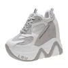 High-Quality Trainers Sneakers Women High Platform Shoes New Breathable Women Height Increasing Shoes 12.5CM Thick Sole Woman